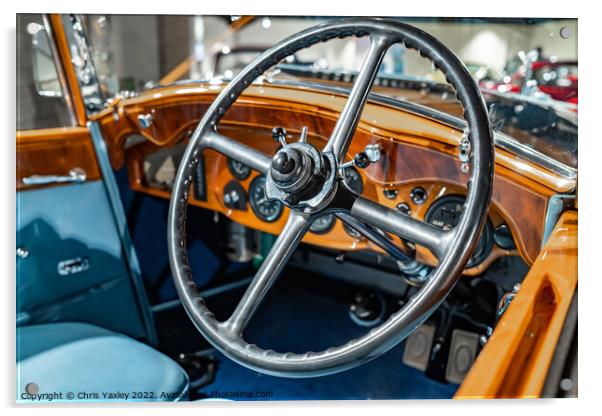 Classic car interior Acrylic by Chris Yaxley