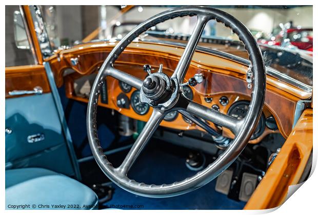 Classic car interior Print by Chris Yaxley