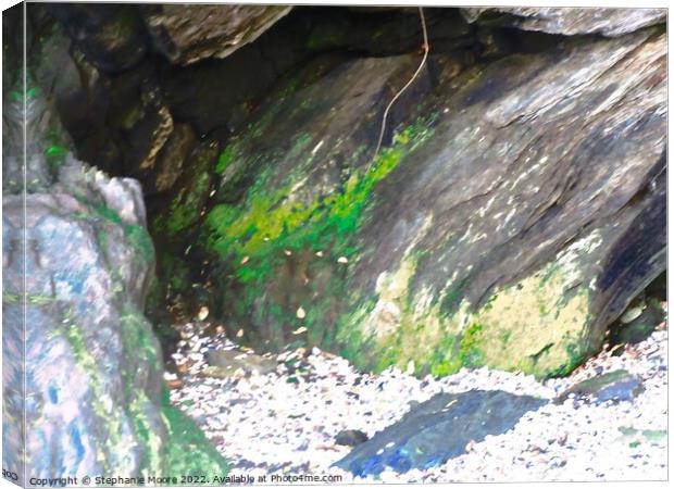 Rocks on the beach at Rathmullan, Donegal Canvas Print by Stephanie Moore
