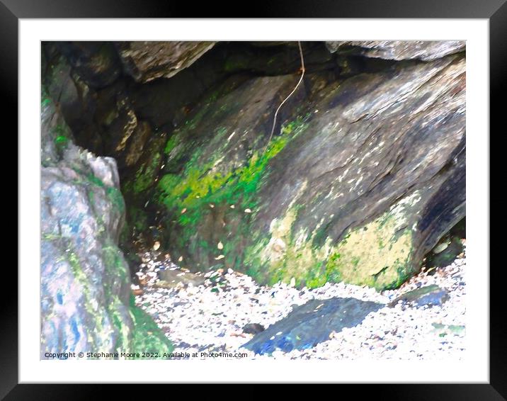 Rocks on the beach at Rathmullan, Donegal Framed Mounted Print by Stephanie Moore