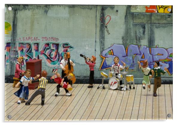 Swinging to Smallvilles Graffiti Beat Acrylic by Steve Purnell