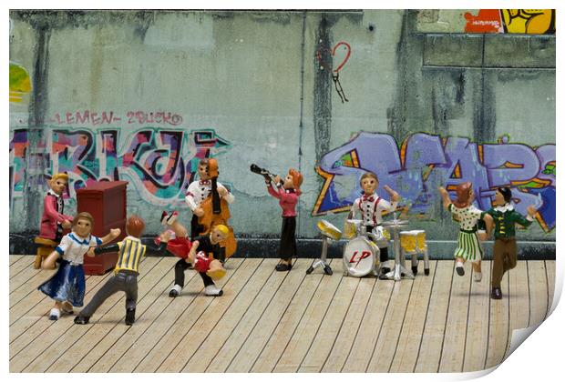 Swinging to Smallvilles Graffiti Beat Print by Steve Purnell