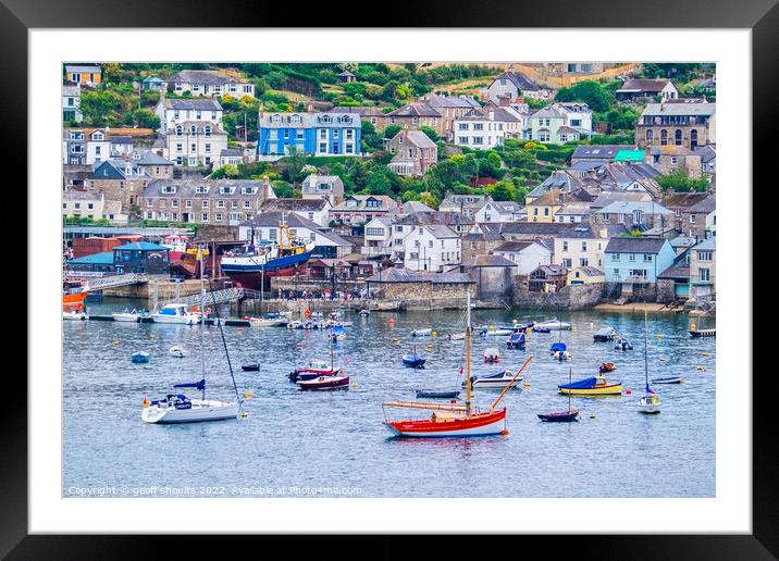 Polruan, Cornwall Framed Mounted Print by geoff shoults