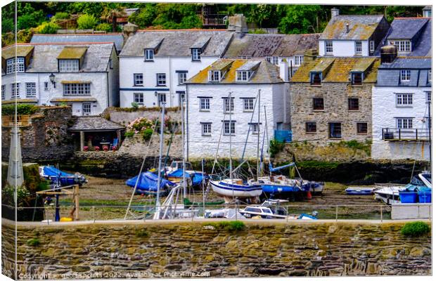 Polperro harbour, Cornwall Canvas Print by geoff shoults