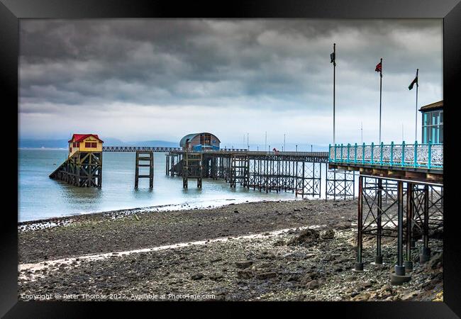 Majestic Mumbles Pier Highlighting New Lifeboat St Framed Print by Peter Thomas