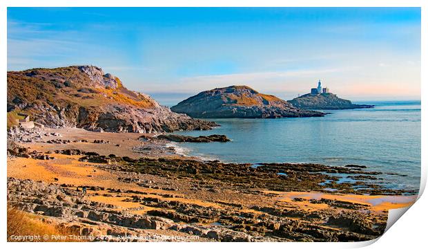 Majestic Gower Lighthouse Print by Peter Thomas