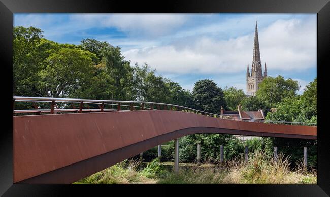 Majestic Norwich Cathedral in Summer Framed Print by Kevin Snelling