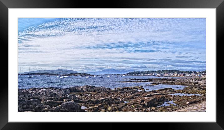 Millport, rocky beach view Framed Mounted Print by Allan Durward Photography