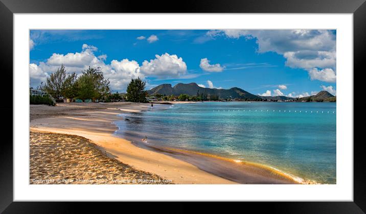 Paradise Found An Antiguan Beach Dream Framed Mounted Print by Peter Thomas