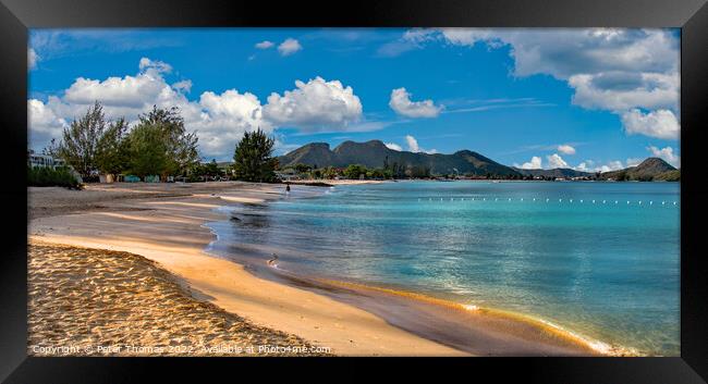 Paradise Found An Antiguan Beach Dream Framed Print by Peter Thomas