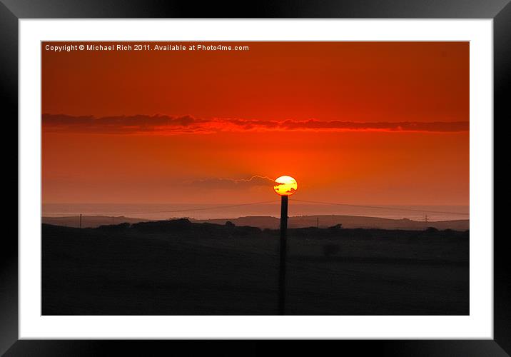 Sunset At The Pole Framed Mounted Print by Michael Rich