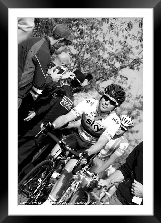 Cav, World Champ in the Tour of Britain Framed Mounted Print by Simon Connellan