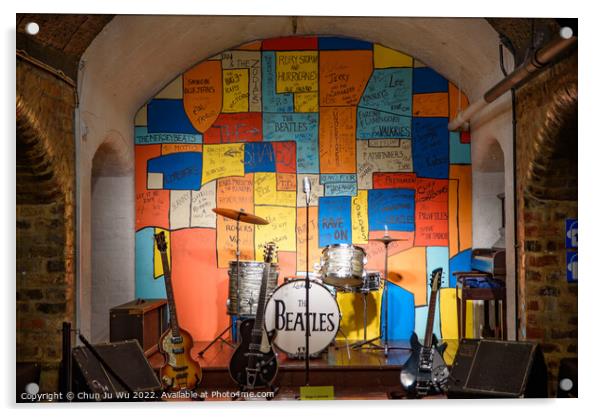 The exhibition of instruments at The Beatles Story, a museum in Liverpool, United Kingdom Acrylic by Chun Ju Wu
