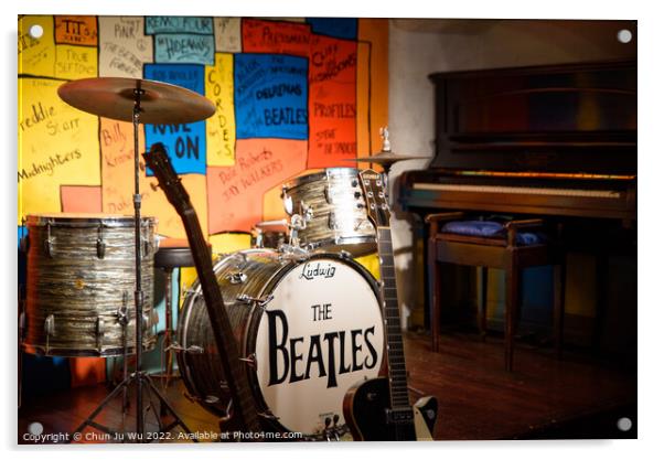 The exhibition of instruments at The Beatles Story, a museum in Liverpool, United Kingdom Acrylic by Chun Ju Wu