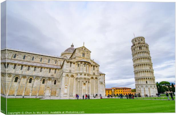 Tower of Pisa and Pisa Cathedral in Pisa, Italy Canvas Print by Chun Ju Wu