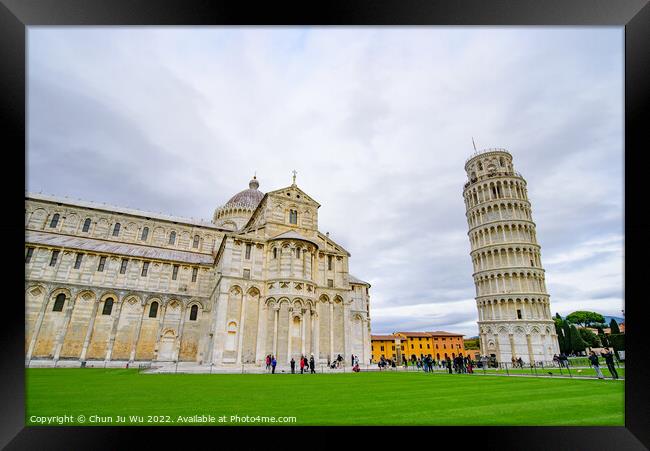 Tower of Pisa and Pisa Cathedral in Pisa, Italy Framed Print by Chun Ju Wu