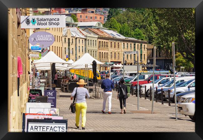 The popular Salamanca Place in Hobart Framed Print by Laszlo Konya