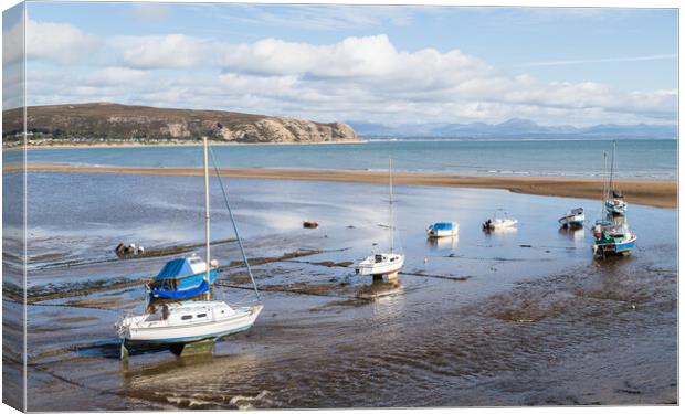 Abersoch marina at low tide Canvas Print by Jason Wells