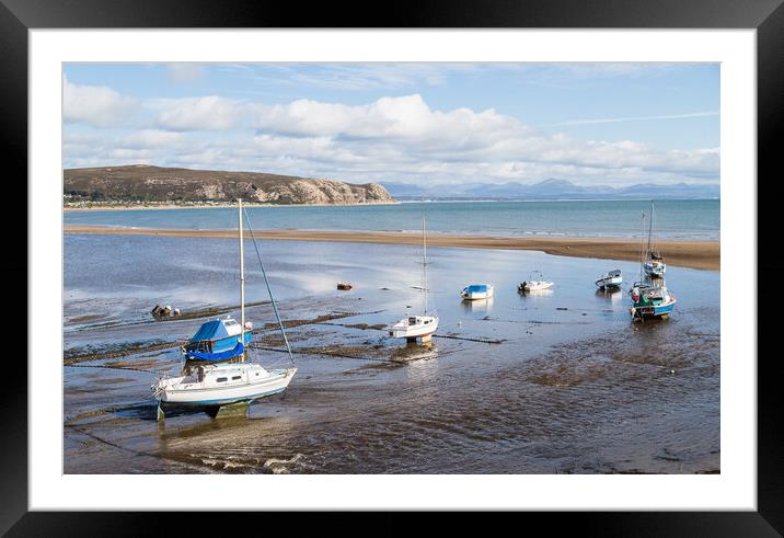 Abersoch marina at low tide Framed Mounted Print by Jason Wells