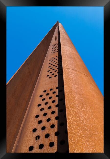 Looking up at the Memorial Spire Framed Print by Jason Wells