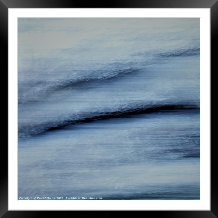 Abstract Sea Wave Framed Mounted Print by Errol D'Souza