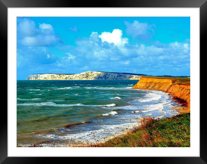 Compton Bay, Isle of Wight. Framed Mounted Print by john hill