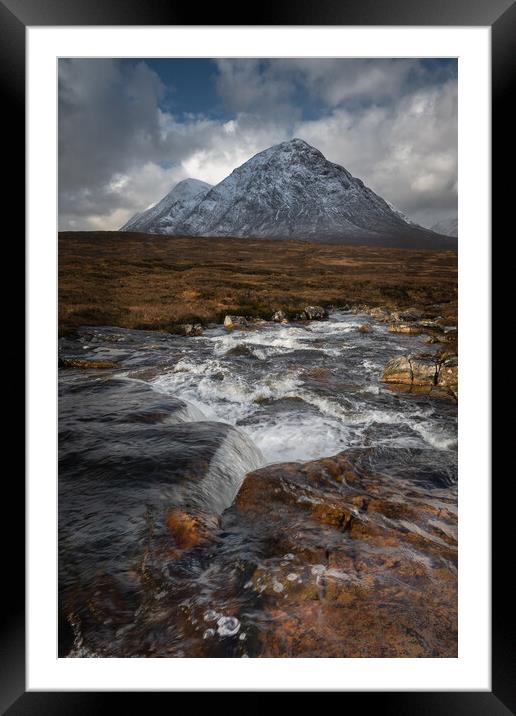 Devil's Cauldron and Buchaille Etive More Framed Mounted Print by Clive Ashton