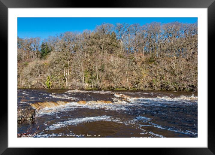 The River Tees at Whorlton in Strong  Winter Sunshine Framed Mounted Print by Richard Laidler