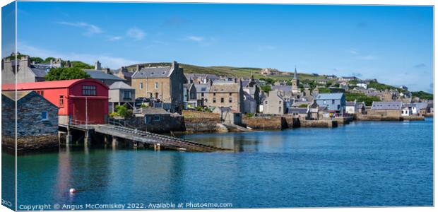 Stromness seafront, Mainland Orkney Canvas Print by Angus McComiskey