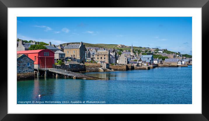 Stromness seafront, Mainland Orkney Framed Mounted Print by Angus McComiskey