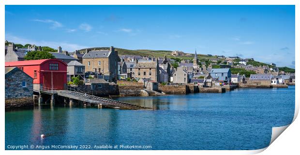 Stromness seafront, Mainland Orkney Print by Angus McComiskey