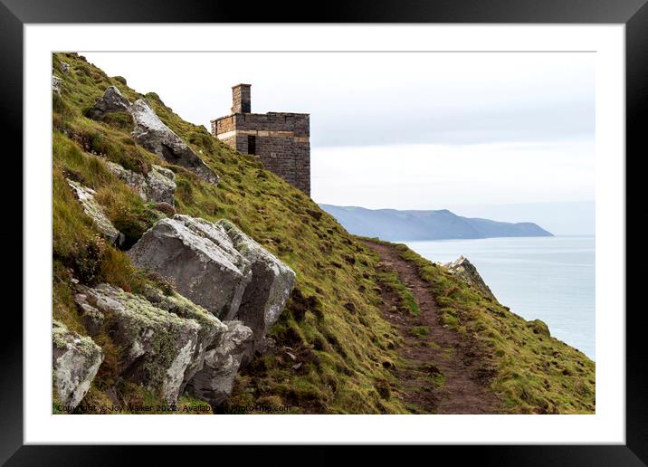 A view of Hurlstone point, Somerset, UK Framed Mounted Print by Joy Walker