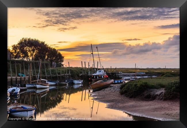 River Glaven at Blakeney Quay Framed Print by Graham Prentice