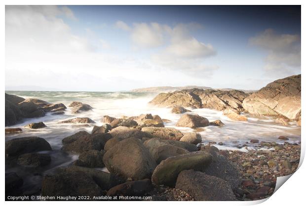 Long exposure sea  Print by Stephen Haughey