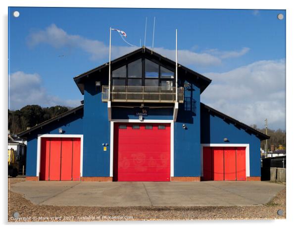 Hastings Lifeboat Station. Acrylic by Mark Ward