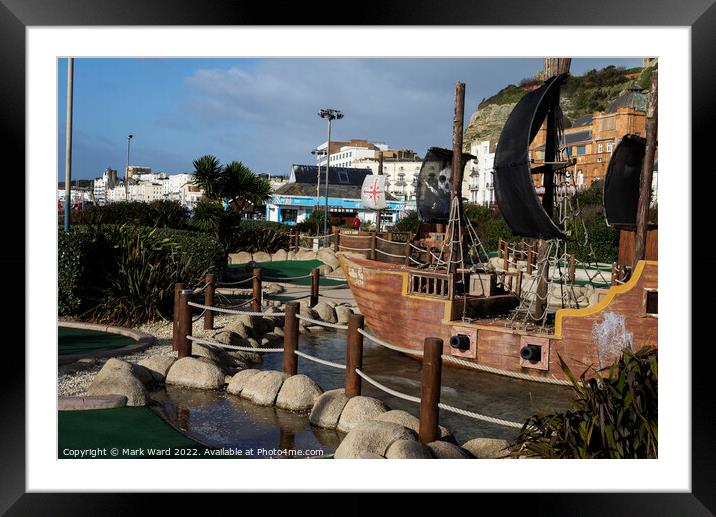 Hastings Miniature Golf Course. Framed Mounted Print by Mark Ward