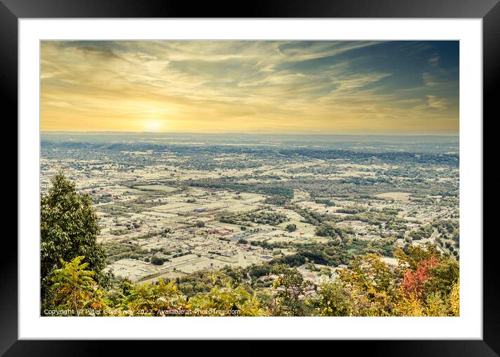 Chattanooga City From Lookout Mountain Framed Mounted Print by Peter Greenway