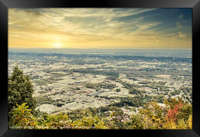 Chattanooga City From Lookout Mountain Framed Print by Peter Greenway