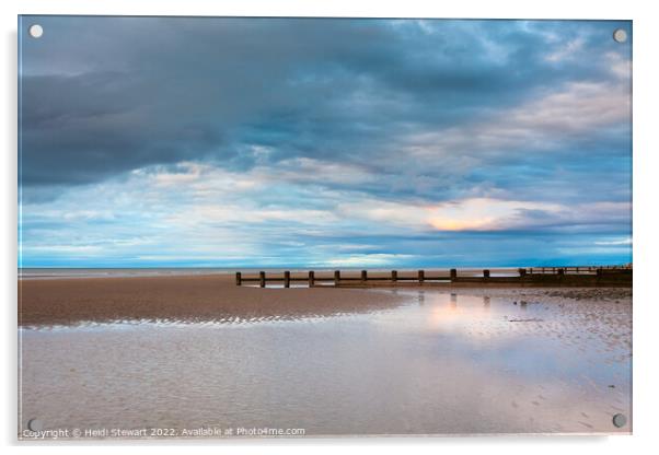 Rhyl Beach Denbighshire  Acrylic by Heidi Stewart