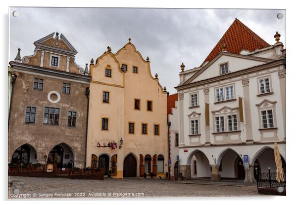 Old Town of Cesky Krumlov, Czechia Acrylic by Sergey Fedoskin