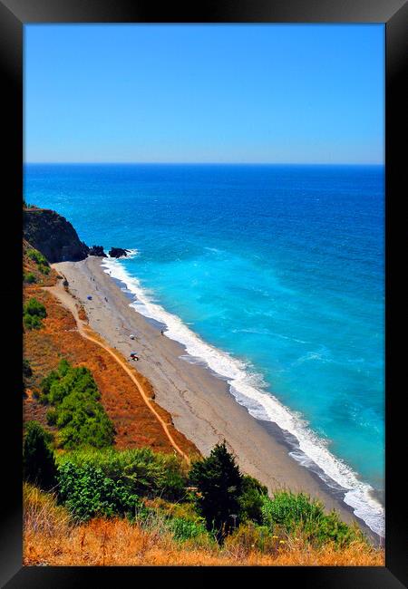 Playa de Las Alberquillas Costa del Sol Spain Framed Print by Andy Evans Photos