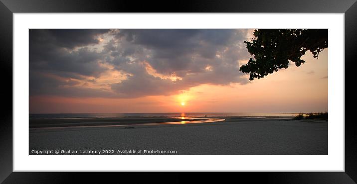 Thailand Sunset Framed Mounted Print by Graham Lathbury