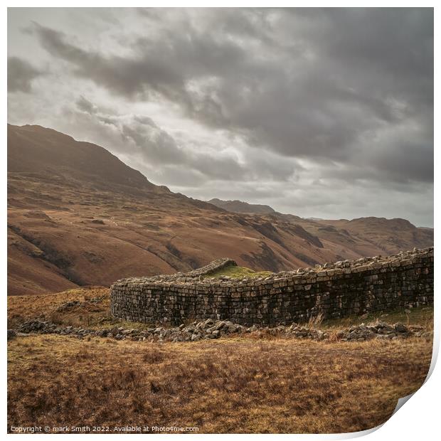 Roman Wall, Cumbria Print by mark Smith