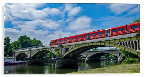 Richmond Railway Bridge Acrylic by Joyce Storey