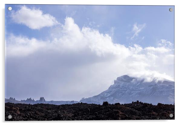 Winter Teide National Park Tenerife Acrylic by Phil Crean