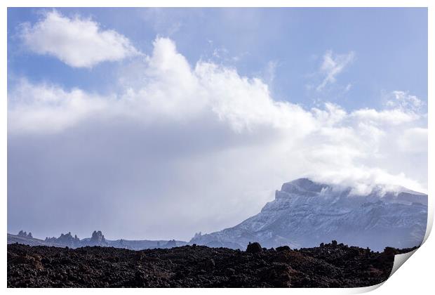 Winter Teide National Park Tenerife Print by Phil Crean