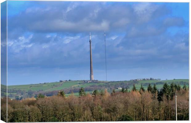 Emily Moor Transmitter Masts Canvas Print by Roy Hinchliffe