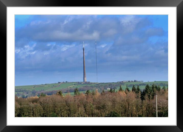 Emily Moor Transmitter Masts Framed Mounted Print by Roy Hinchliffe