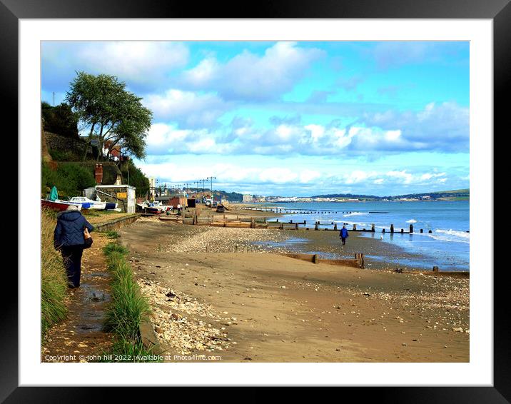 Chine beach, Shanklin, Isle of Wight. Framed Mounted Print by john hill