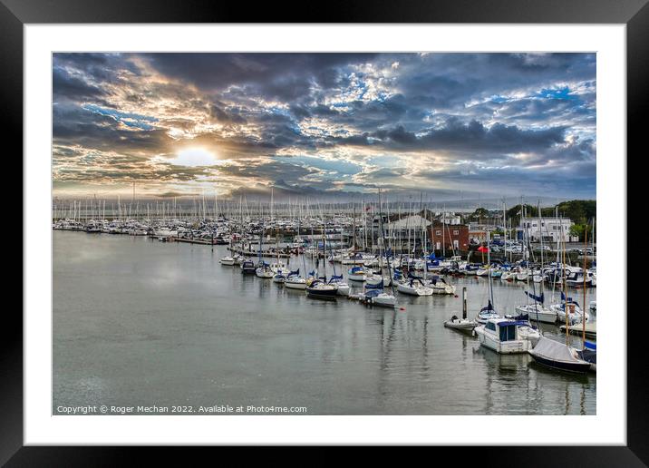 Tranquil Haven in Lymington Framed Mounted Print by Roger Mechan